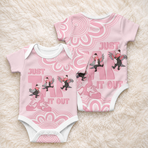 Tap Dance Australia Baby Onesie Pink Galah Just Tap It Out