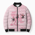 Tap Dance Australia Bomber Puffer Jacket Pink Galah Just Tap It Out