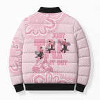 Tap Dance Australia Bomber Puffer Jacket Pink Galah Just Tap It Out