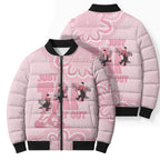 Tap Dance Australia Bomber Puffer Jacket Pink Galah Just Tap It Out