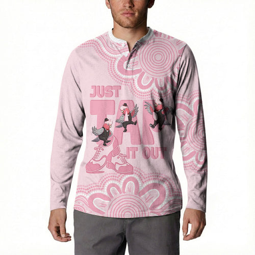 Tap Dance Australia Button Sweatshirt Pink Galah Just Tap It Out