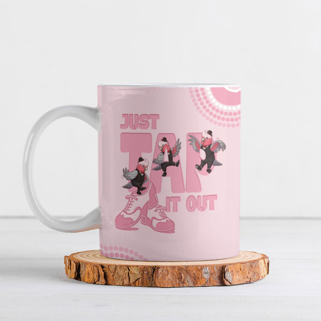 Tap Dance Australia Ceramic Mug Pink Galah Just Tap It Out