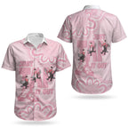 Tap Dance Australia Couples Matching Off Shoulder Maxi Dress and Hawaiian Shirt Pink Galah Just Tap It Out