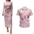 Tap Dance Australia Couples Matching Puletasi and Hawaiian Shirt Pink Galah Just Tap It Out