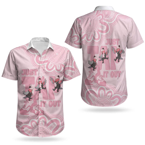 Tap Dance Australia Couples Matching Puletasi and Hawaiian Shirt Pink Galah Just Tap It Out