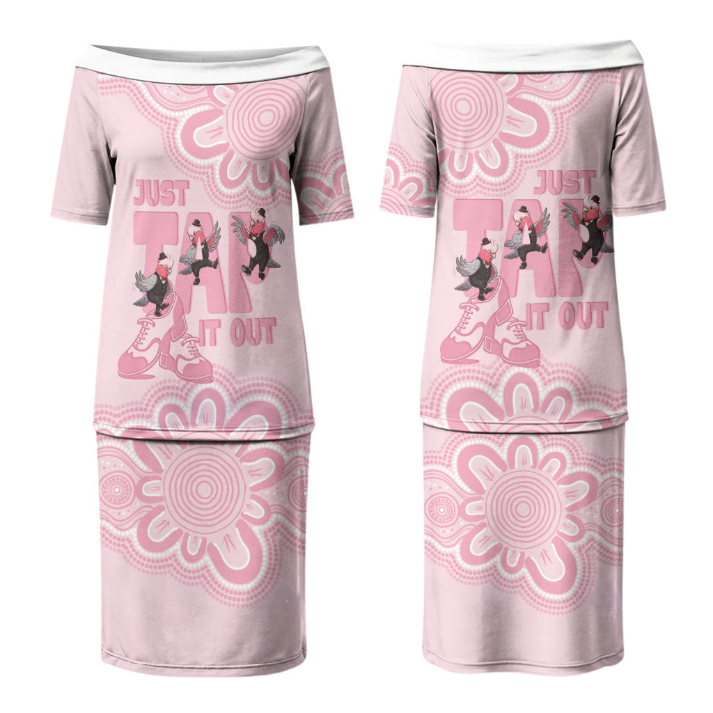 Tap Dance Australia Couples Matching Puletasi and Hawaiian Shirt Pink Galah Just Tap It Out