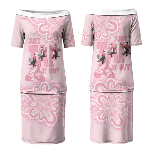 Tap Dance Australia Couples Matching Puletasi and Hawaiian Shirt Pink Galah Just Tap It Out