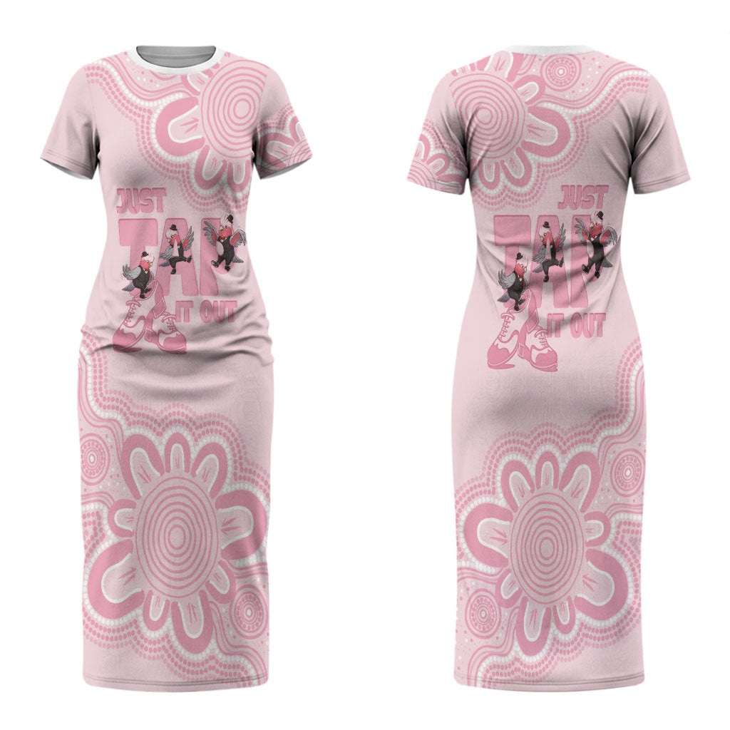 Tap Dance Australia Couples Matching Short Sleeve Bodycon Dress and Long Sleeve Button Shirt Pink Galah Just Tap It Out