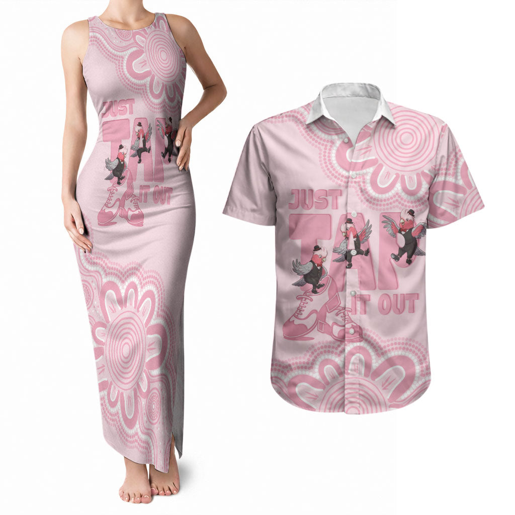 Tap Dance Australia Couples Matching Tank Maxi Dress and Hawaiian Shirt Pink Galah Just Tap It Out