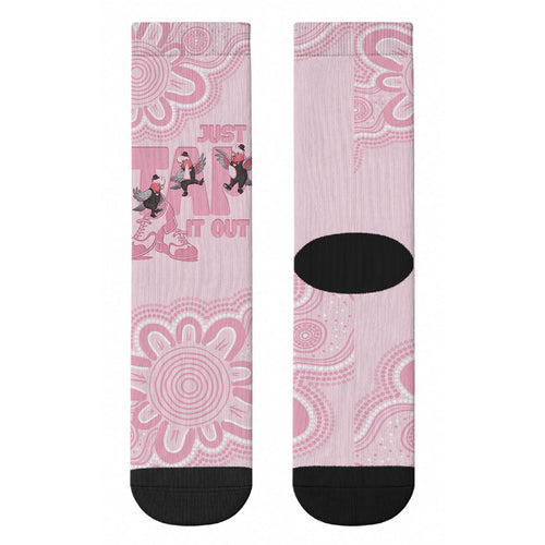 Tap Dance Australia Crew Socks Pink Galah Just Tap It Out