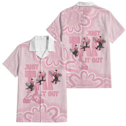 Tap Dance Australia Family Matching Off The Shoulder Long Sleeve Dress and Hawaiian Shirt Pink Galah Just Tap It Out