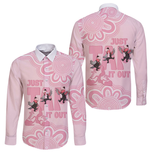 Tap Dance Australia Family Matching Off The Shoulder Long Sleeve Dress and Hawaiian Shirt Pink Galah Just Tap It Out