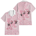 Tap Dance Australia Family Matching Off Shoulder Short Dress and Hawaiian Shirt Pink Galah Just Tap It Out