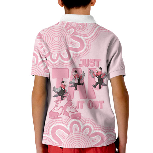 Tap Dance Australia Kid Polo Shirt Pink Galah Just Tap It Out
