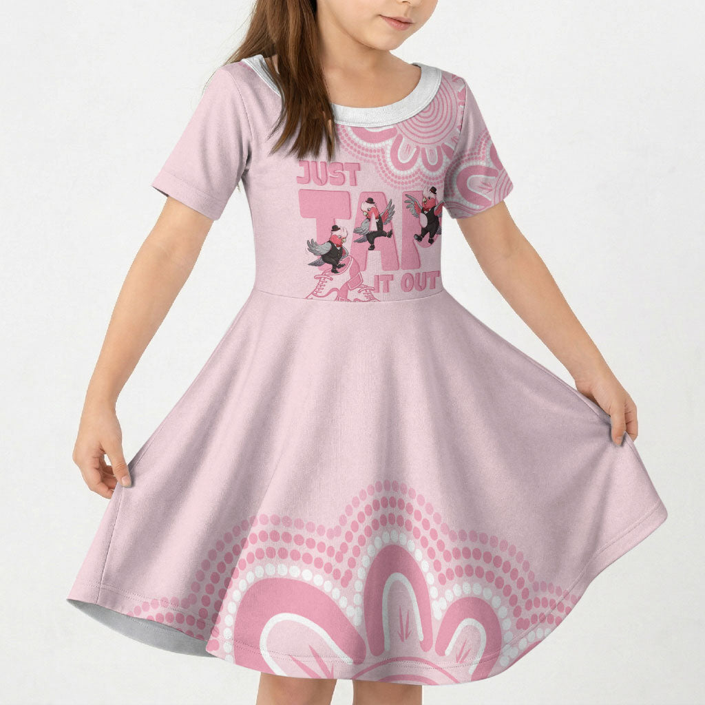 Tap Dance Australia Kid Short Sleeve Dress Pink Galah Just Tap It Out