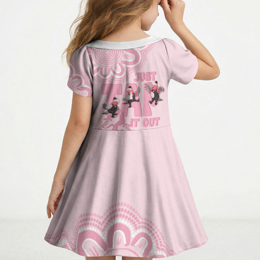 Tap Dance Australia Kid Short Sleeve Dress Pink Galah Just Tap It Out
