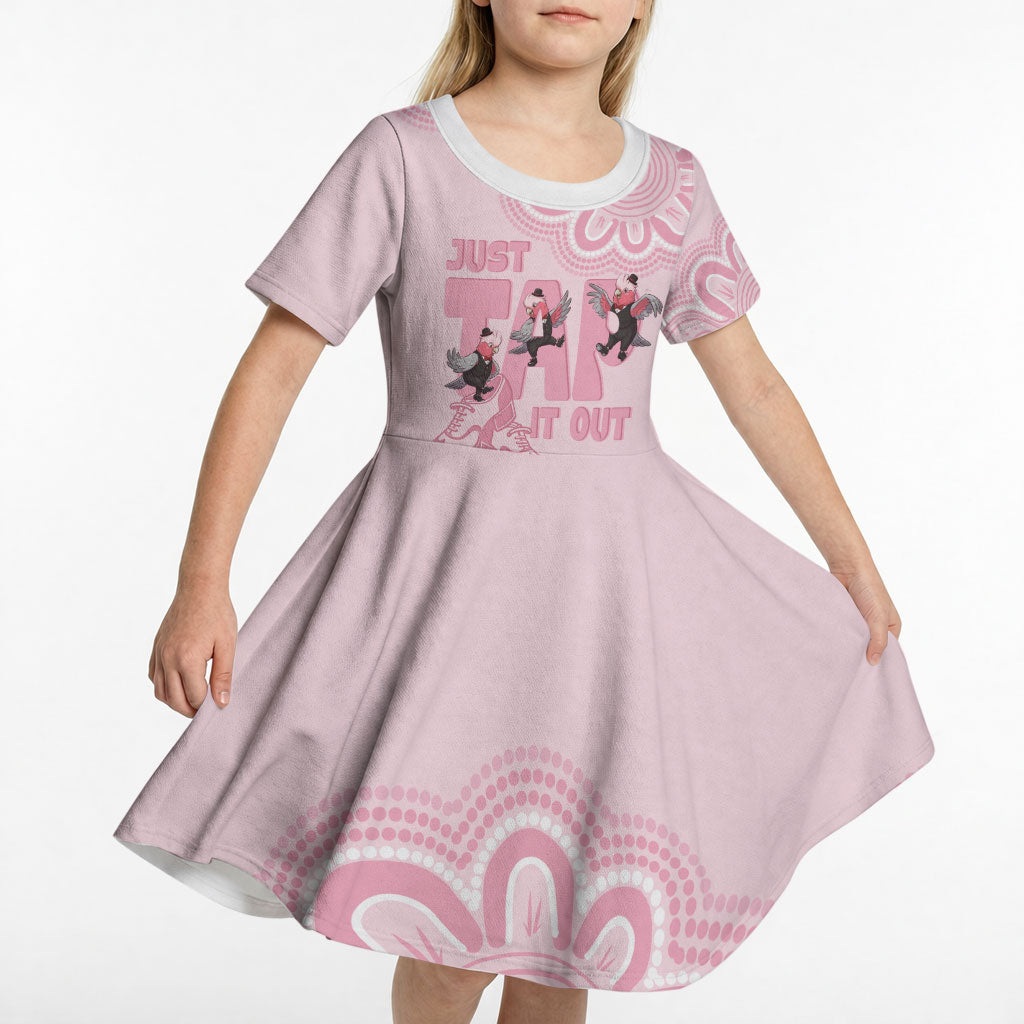 Tap Dance Australia Kid Short Sleeve Dress Pink Galah Just Tap It Out