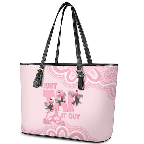Tap Dance Australia Leather Tote Bag Pink Galah Just Tap It Out