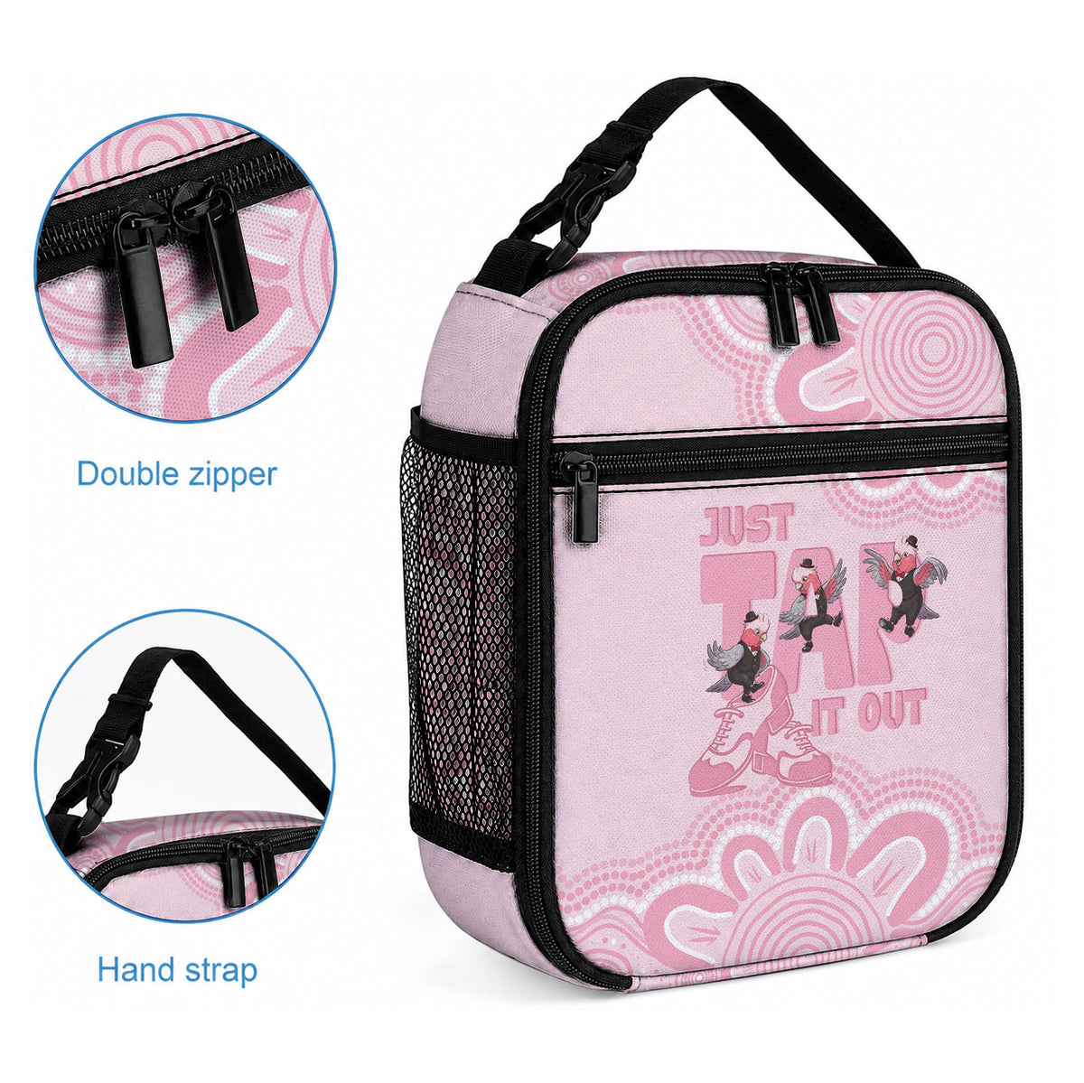 Tap Dance Australia Lunch Bag Pink Galah Just Tap It Out