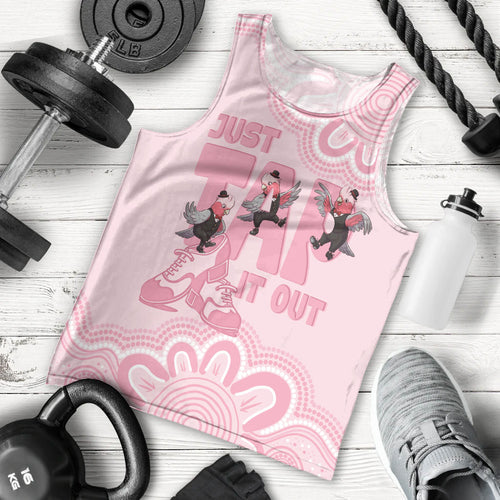 Tap Dance Australia Men Tank Top Pink Galah Just Tap It Out