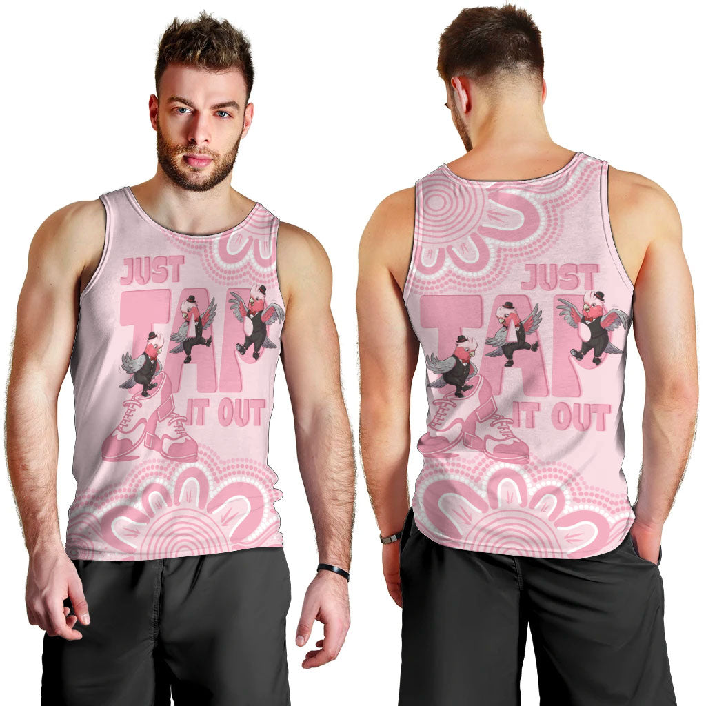 Tap Dance Australia Men Tank Top Pink Galah Just Tap It Out