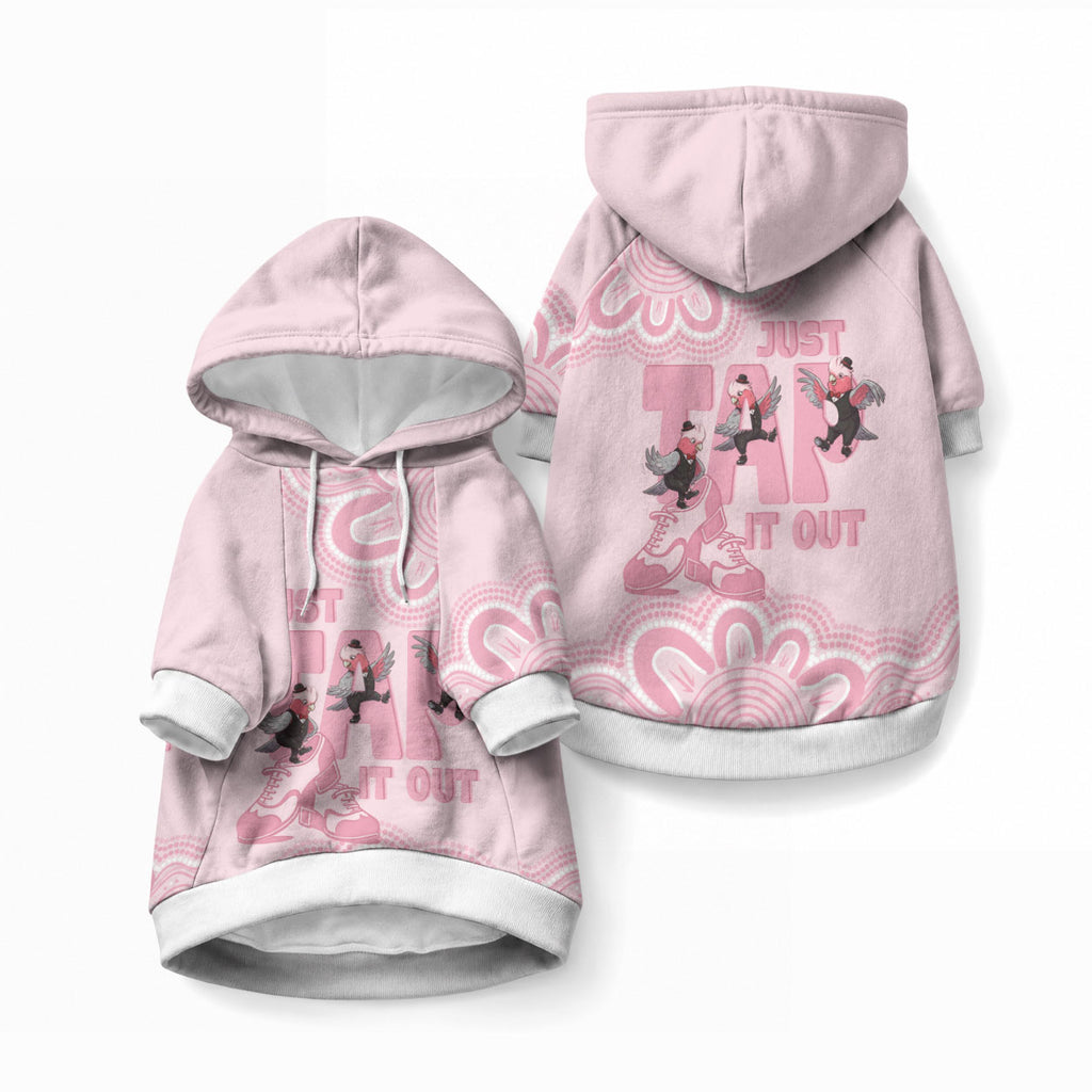 Tap Dance Australia Pet Hoodie Pink Galah Just Tap It Out