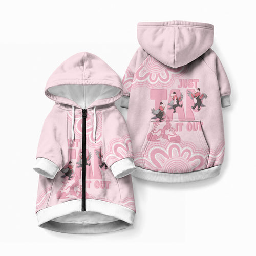 Tap Dance Australia Pet Hoodie Pink Galah Just Tap It Out