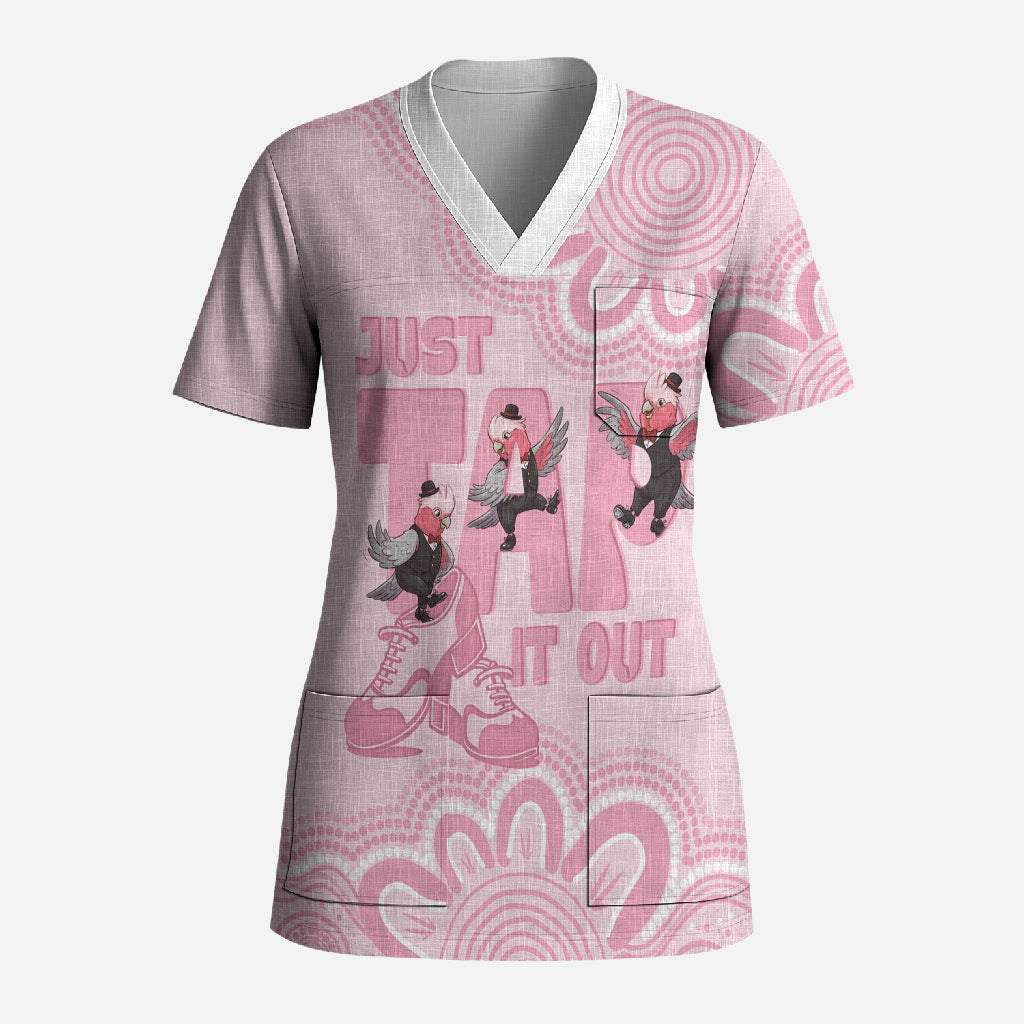 Tap Dance Australia Scrub Top Pink Galah Just Tap It Out