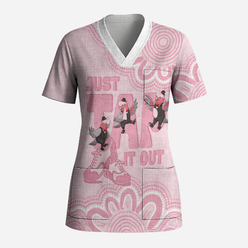 Tap Dance Australia Scrub Top Pink Galah Just Tap It Out