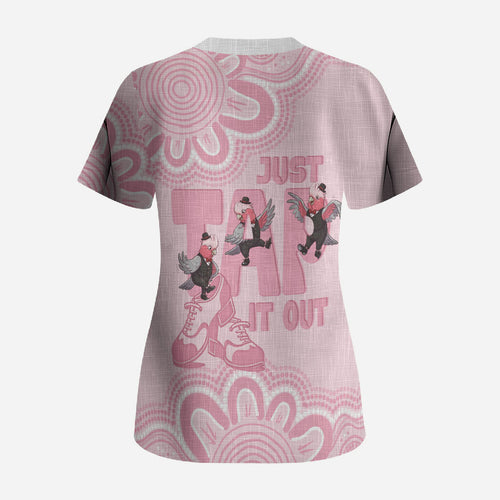 Tap Dance Australia Scrub Top Pink Galah Just Tap It Out