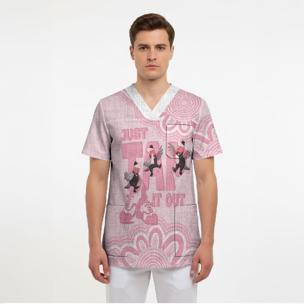 Tap Dance Australia Scrub Top Pink Galah Just Tap It Out