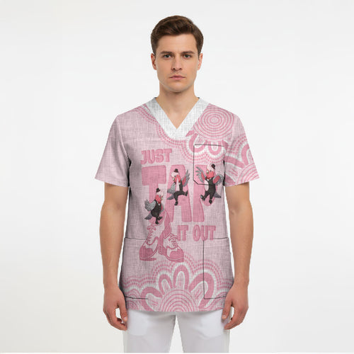 Tap Dance Australia Scrub Top Pink Galah Just Tap It Out
