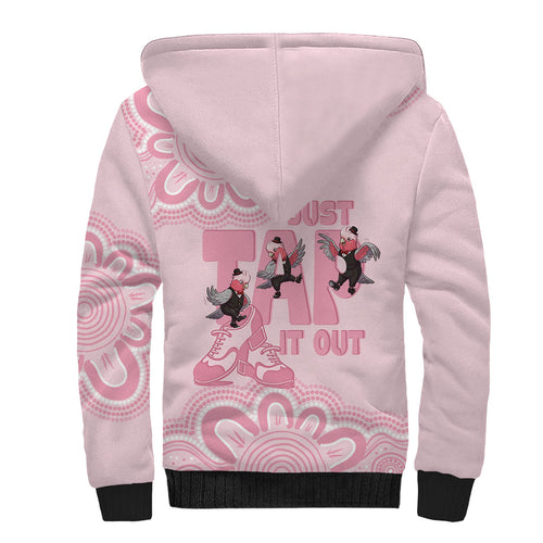 Tap Dance Australia Sherpa Hoodie Pink Galah Just Tap It Out
