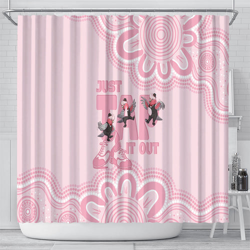 Tap Dance Australia Shower Curtain Pink Galah Just Tap It Out