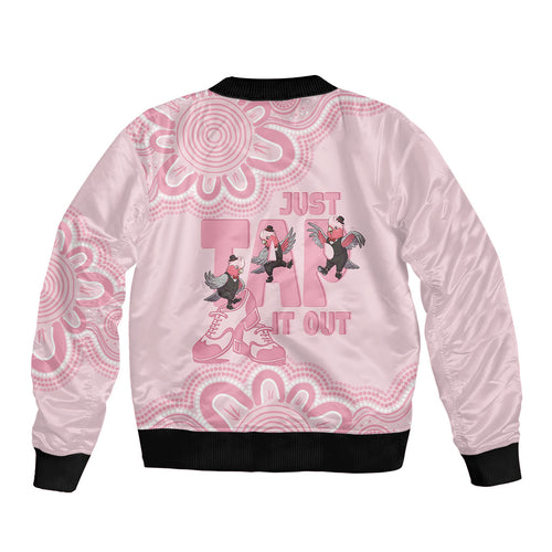 Tap Dance Australia Sleeve Zip Bomber Jacket Pink Galah Just Tap It Out