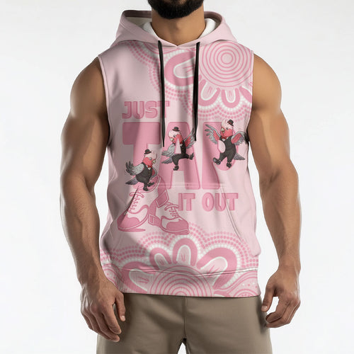 Tap Dance Australia Sleeveless Hoodie Pink Galah Just Tap It Out