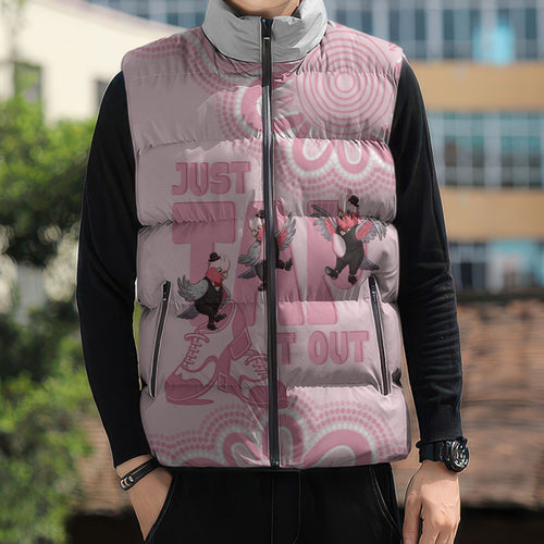 Tap Dance Australia Sleeveless Puffer Jacket Pink Galah Just Tap It Out