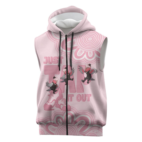 Tap Dance Australia Sleeveless Zip Hoodie Pink Galah Just Tap It Out