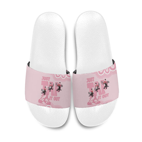 Tap Dance Australia Slide Sandals Pink Galah Just Tap It Out