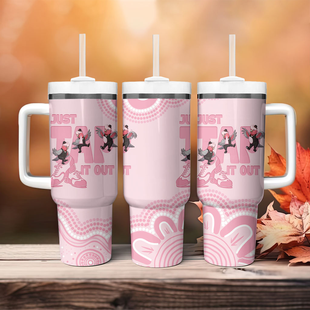 Tap Dance Australia Tumbler With Handle Pink Galah Just Tap It Out
