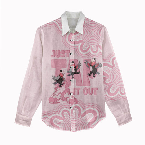 Tap Dance Australia Women Casual Shirt Pink Galah Just Tap It Out