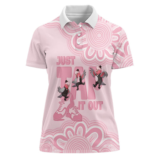 Tap Dance Australia Women Polo Shirt Pink Galah Just Tap It Out
