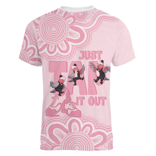 Tap Dance Australia Women V-Neck T-Shirt Pink Galah Just Tap It Out