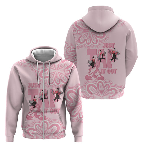Tap Dance Australia Zip Hoodie Pink Galah Just Tap It Out