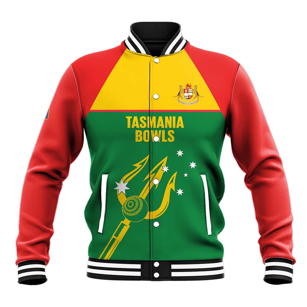 Custom Tasmania Bowls Australia Baseball Jacket Go Tasmanian Tridents - Aussie Hoodie