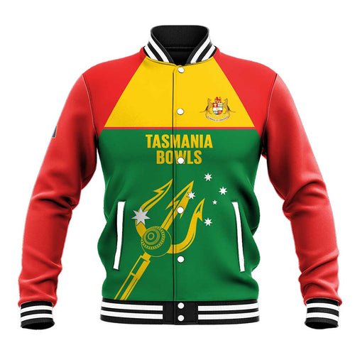 Custom Tasmania Bowls Australia Baseball Jacket Go Tasmanian Tridents - Aussie Hoodie