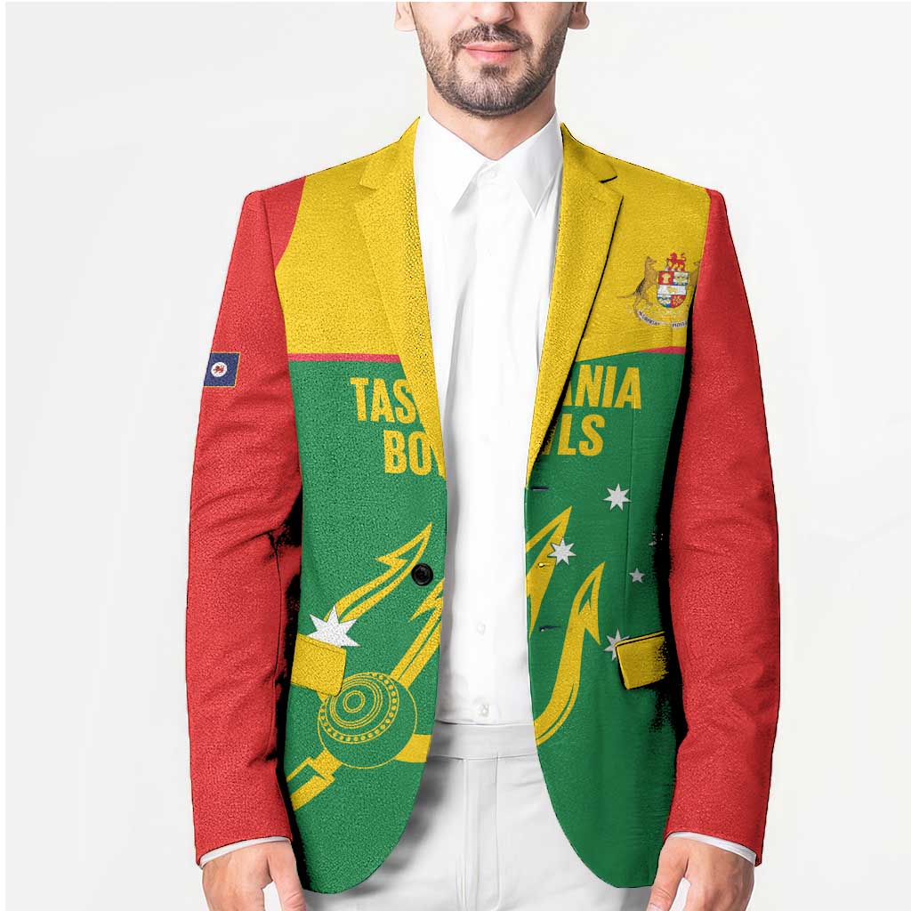 Custom Tasmania Bowls Australia Blazer Go Tasmanian Tridents - Aussie Hoodie