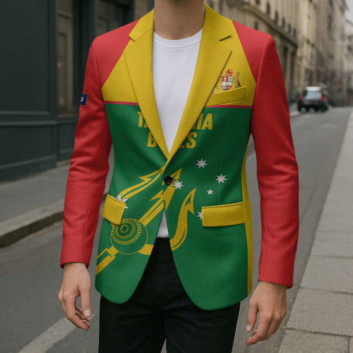 Custom Tasmania Bowls Australia Blazer Go Tasmanian Tridents - Aussie Hoodie