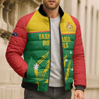 Custom Tasmania Bowls Australia Bomber Puffer Jacket Go Tasmanian Tridents - Aussie Hoodie