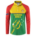 Custom Tasmania Bowls Australia Button Sweatshirt Go Tasmanian Tridents - Aussie Hoodie